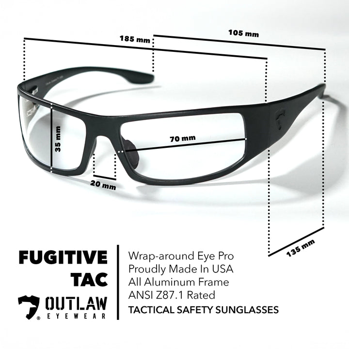 Trade-Up: Fugitive TAC Version 2.5 Military Sunglass - Black Frame with Polarized Gray Lenses